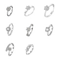 Ready to Ship High End Silver Jewelry Wedding Rings Adjustable Ring